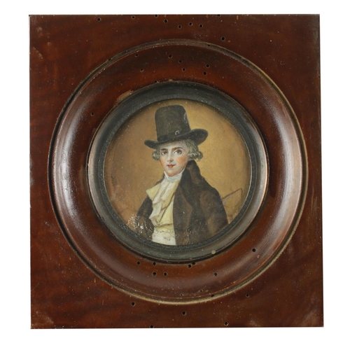 800 - Early 19th Century Continental School Miniature: An attractive circular 