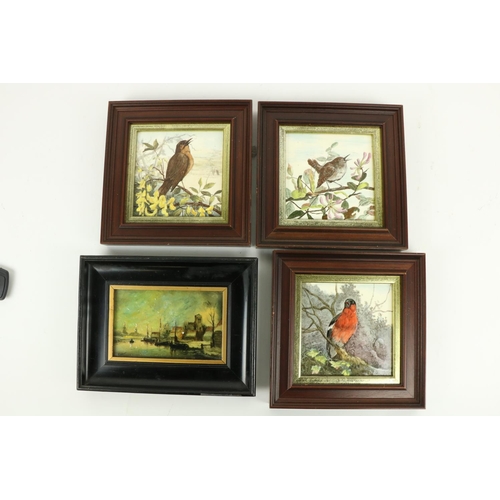 841 - A set of 3 Minton Tile Pictures, depicting various Birds, 6