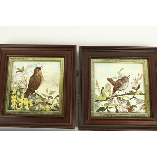 841 - A set of 3 Minton Tile Pictures, depicting various Birds, 6