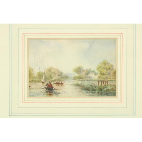 845 - 19th Century English SchoolA pair of attractive miniature Watercolours, River Scenes (possibly the T... 