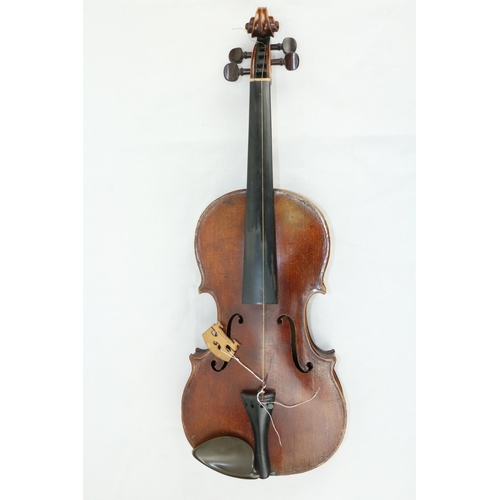 862 - A mid-19th Century mahogany cased Violin, by George Caske (1795 - 1888) for William E. Hill & So... 