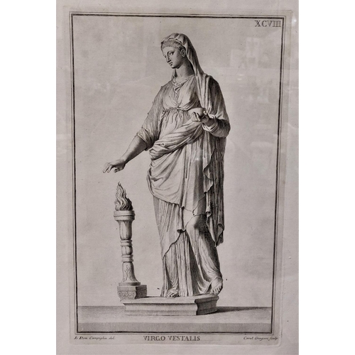 962 - After Carlo Gregori (1719-1759)A very good early set of 6 black and white Engravings, 