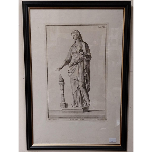 962 - After Carlo Gregori (1719-1759)A very good early set of 6 black and white Engravings, 