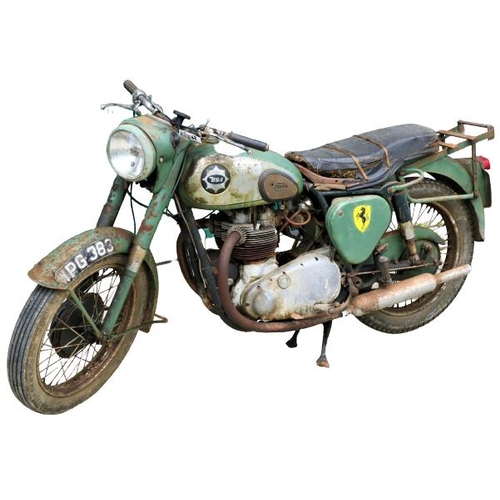 1596 - A 1955 BSA A7 Shooting Star 500cc Motorbike, coloured army green, engine number CA7SS998, mileage 27... 