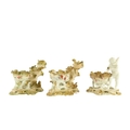 A near pair of colourful 19th Century Moore Brothers porcelain Sweet Meat Stands, in the rococo styl... 