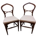 A very attractive set of 4 - 19th Century oak Neo Gothic Side Chairs, each with arched and open ball... 