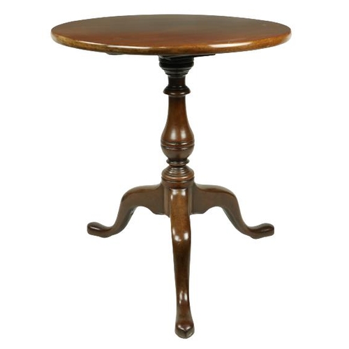 459 - A George III mahogany circular flip top Occasional Table, on baluster turned stem and tripod base, 2... 