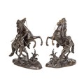 After Guillaume Coustou A pair of bronze Marley Horse Groups, 16