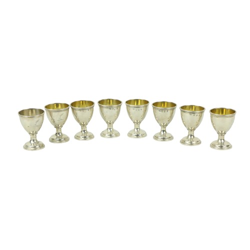 679 - A set of 8 silver Egg Cups. (8)