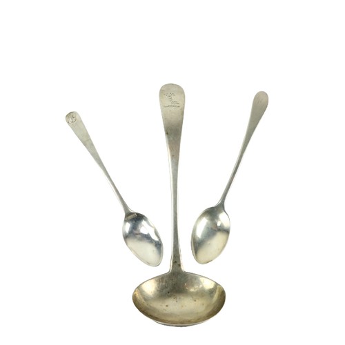 701 - Cork Silver: A plain Cork silver Sauce Ladle, by Carden Terry and Jane Williams, Cork c. 1805; a sma... 