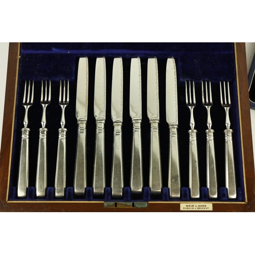 116 - A set of silver plated Dinner Service, (12 knives, 12 forks) retailed by Weir & Sons, Dublin &am... 