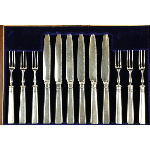 116 - A set of silver plated Dinner Service, (12 knives, 12 forks) retailed by Weir & Sons, Dublin &am... 