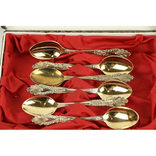 119 - A cased set of 6 silver Coffee Spoons, Sheffield 1922, each with coffee bean finial, together w... 