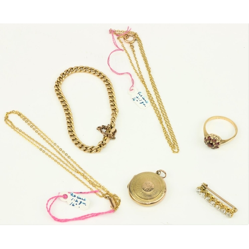 266 - A 9ct gold link Childs Bracelet, approx. 14cms (5 1/2