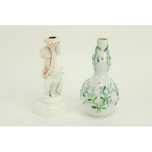 396 - An Augustus Rex floral encrusted and insect design double gourd Vase, approx. 23cms (9