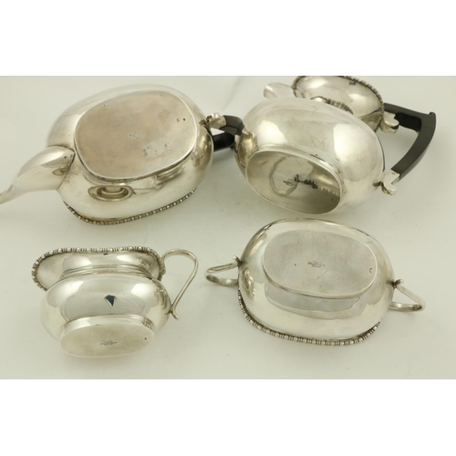 46 - A four piece silver Tea and Coffee Service, Sheffield 1948, comprising coffee pot, teapot, sugar bow... 