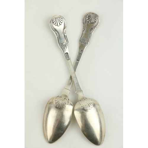 92 - A set of 9, late George III Irish silver Kings pattern Teaspoons, Dublin c. 1819, approx. 9 ozs... 