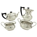 A four piece silver Tea and Coffee Service, Sheffield 1948, comprising coffee pot, teapot, sugar bow... 