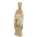 An early Chinese pottery Tomb Figure, with human body and mythical beast head wearing a long gown, 2... 