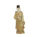An early Chinese partly glazed pottery Figure of a Male attendant, probably Ming Dynasty (1368 - 164... 