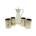 A set of four heavy silver plated One-pint Tankards or Beer Mugs, each inscribed the Royal Alfred Ya... 
