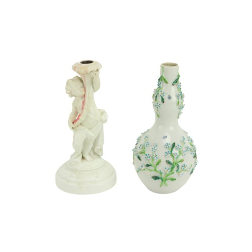 396 - An Augustus Rex floral encrusted and insect design double gourd Vase, approx. 23cms (9