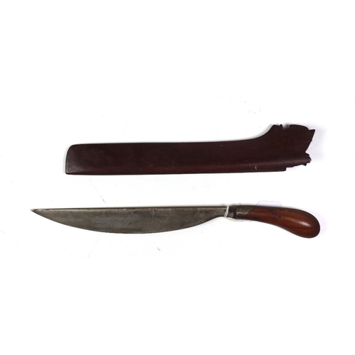 607 - Two similar Gurkha Kukri type Middle Eastern wooden handle Daggers, with scabbards. (2)... 