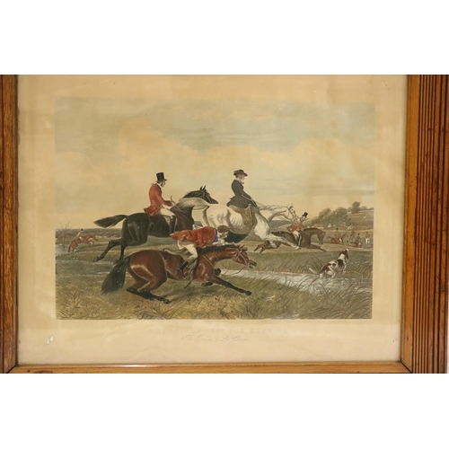 624 - After John Frederick Herring Snr. (1795-1865)A set of 4 Fox Hunting Engravings, 19th Century, 48cms ... 