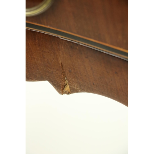 629 - An unusual serpentine fronted walnut Side Table, in the 18th Century style, with rosewood banded top... 