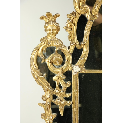 639 - An attractive and large early 18th Century French giltwood Mirror Overmantel, probably R. Gence, c. ... 