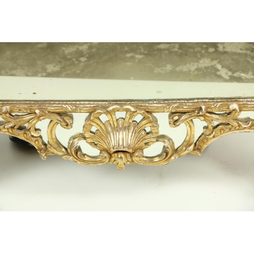 639 - An attractive and large early 18th Century French giltwood Mirror Overmantel, probably R. Gence, c. ... 