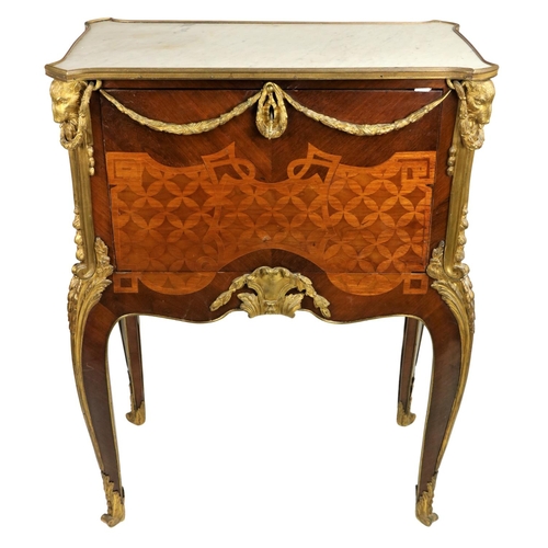 640 - After Jean Francois Oeben (1721-1763)Table á Écrire in kingwood with satinwood inlay, c. 1900, with ... 