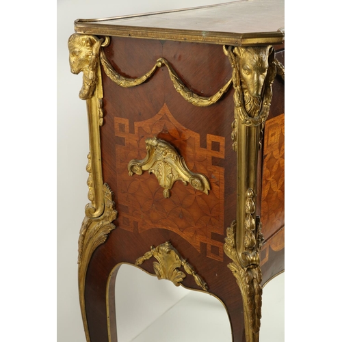 640 - After Jean Francois Oeben (1721-1763)Table á Écrire in kingwood with satinwood inlay, c. 1900, with ... 