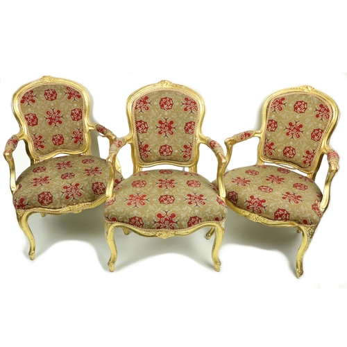 648 - The Carton & Leinster House Dressing Room ChairsAn important set of 6, - 18th Century giltwood O... 