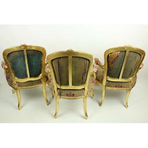 648 - The Carton & Leinster House Dressing Room ChairsAn important set of 6, - 18th Century giltwood O... 