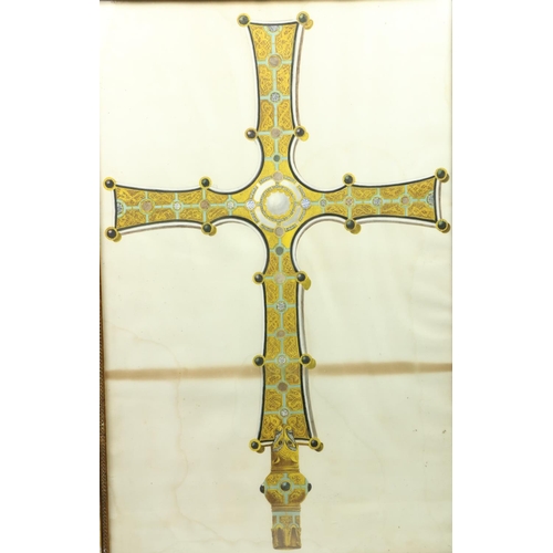 704 - After Henry O'Neill, Irish (1798-1880)'The Royal Cross of Cong,' Lithograph, imprinted by Morrison &... 