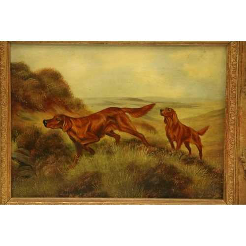 799 - Thomas Earl, British (act. 1836-1885)'Setters in a Landscape,' and its companion a similar subject, ... 