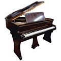 A good D'Almaine, No: H015902 Boudoir Baby Grand Piano, with iron frame, 130cms x 43cms (51