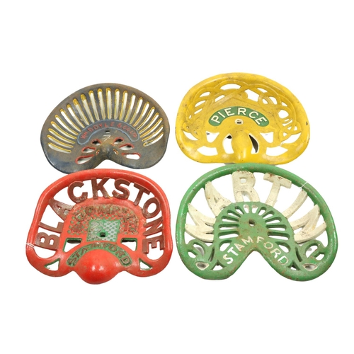 998 - Tractor / Machine Seats:  A 'Pierce (Wexford) Celtic design (yellow & green); a Wm. Do... 