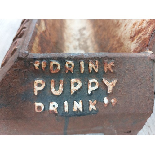 992A - A heavy cast iron Water Trough for dogs, advertising 'Hulsons Soap' 15