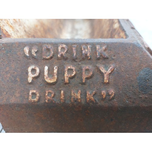 992A - A heavy cast iron Water Trough for dogs, advertising 'Hulsons Soap' 15