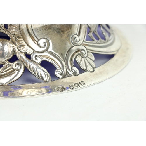 58A - An attractive Irish Edwardian period silver Dish Ring, Dublin (Gold & Silver Co.) c. 1910, decor... 