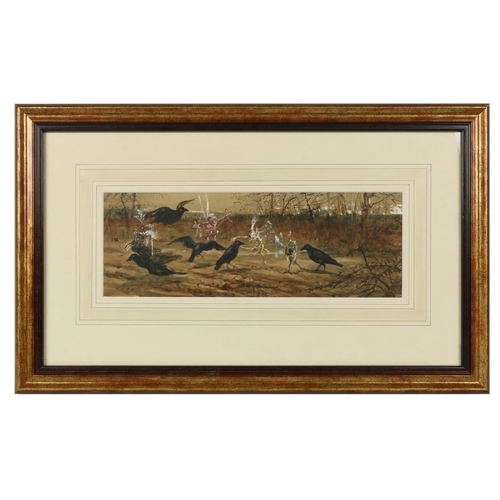 184 - John Anster Fitzgerald (1832-1906) Crows and Fairies,  signed lower left, ‘J. A. Fitzgerald’In this ... 