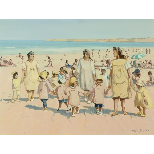 266 - Cecil Maguire RHA RUA (1930-2020) “The Orphanage on the Beach, Lagos, Algarve” , O.O.B., signed and ... 