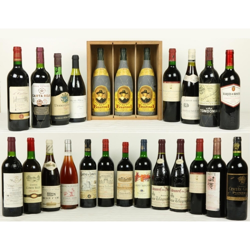 387 - Red Wines:  A large collection of varied French, Italian, Spanish & other Wines  Various dates 1... 