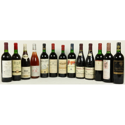 387 - Red Wines:  A large collection of varied French, Italian, Spanish & other Wines  Various dates 1... 