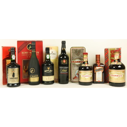 399 - Port & Cognac etc:  A 20 year old Tawny Offaly Port in presentation box, a bottle of Taylors Sel... 