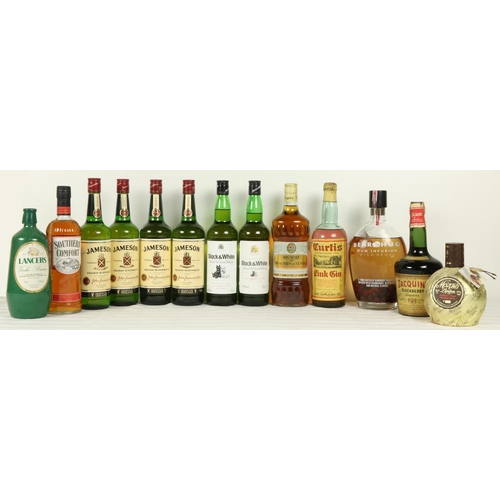 410 - Whiskies, Scotch etc:  A collection to include Jameson, Black & White, Bushmills and other Liquo... 