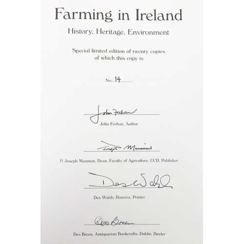 118 - One of Twenty Copies OnlyFeehan (John) Farming in Ireland, History, Heritage, Environment, Lg. ... 