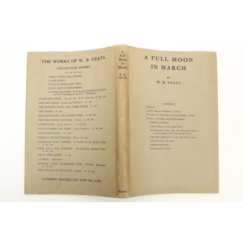 140 - Yeats (W.B.) A Full Moon in March, 8vo Lond. (MacMillan & Co.) 1935. First Edn., orig.... 